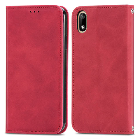 Coque Portefeuille Livre Cuir Etui Clapet S04D pour Wiko Jerry 4 Rouge