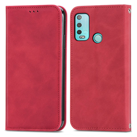 Coque Portefeuille Livre Cuir Etui Clapet S04D pour Wiko Power U30 Rouge