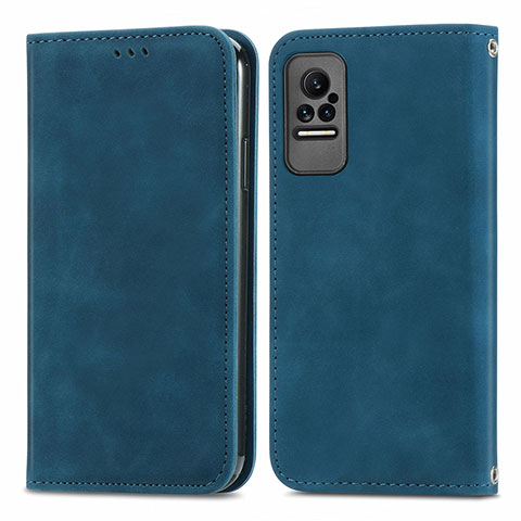 Coque Portefeuille Livre Cuir Etui Clapet S04D pour Xiaomi Civi 1S 5G Bleu