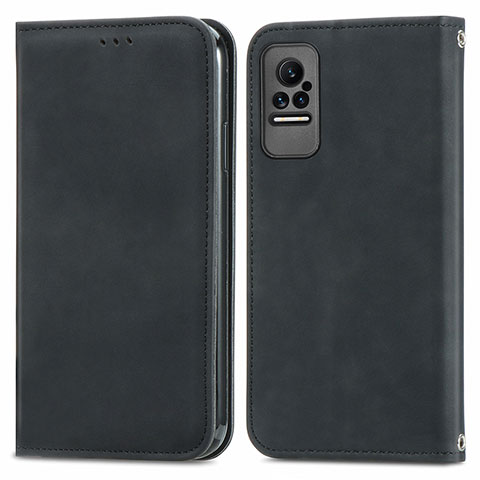 Coque Portefeuille Livre Cuir Etui Clapet S04D pour Xiaomi Civi 1S 5G Noir