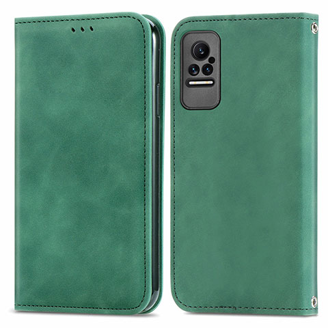 Coque Portefeuille Livre Cuir Etui Clapet S04D pour Xiaomi Civi 5G Vert