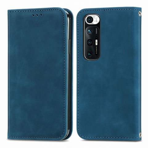 Coque Portefeuille Livre Cuir Etui Clapet S04D pour Xiaomi Mi 10S 5G Bleu