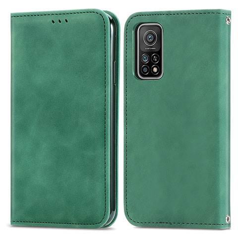 Coque Portefeuille Livre Cuir Etui Clapet S04D pour Xiaomi Mi 10T Pro 5G Vert