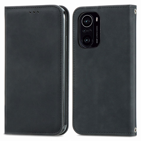 Coque Portefeuille Livre Cuir Etui Clapet S04D pour Xiaomi Mi 11i 5G Noir