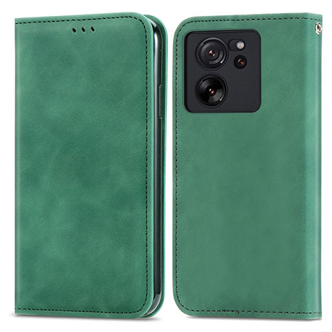 Coque Portefeuille Livre Cuir Etui Clapet S04D pour Xiaomi Mi 13T 5G Vert