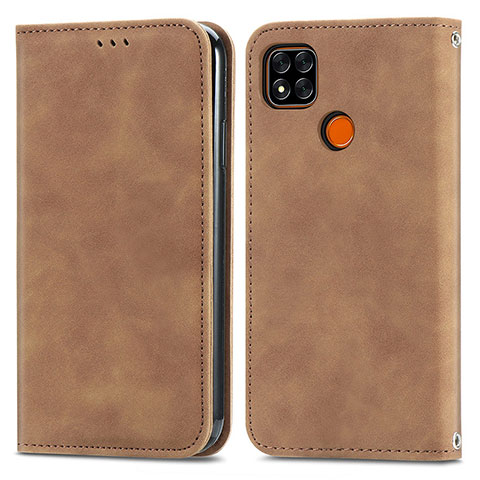 Coque Portefeuille Livre Cuir Etui Clapet S04D pour Xiaomi POCO C31 Marron