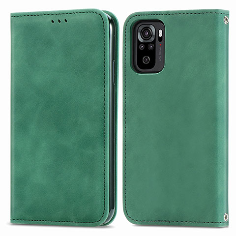 Coque Portefeuille Livre Cuir Etui Clapet S04D pour Xiaomi Poco M5S Vert