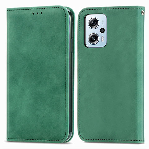 Coque Portefeuille Livre Cuir Etui Clapet S04D pour Xiaomi Poco X4 GT 5G Vert