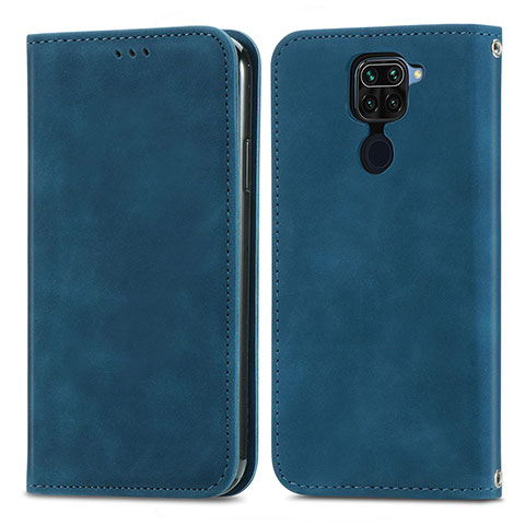 Coque Portefeuille Livre Cuir Etui Clapet S04D pour Xiaomi Redmi 10X 4G Bleu