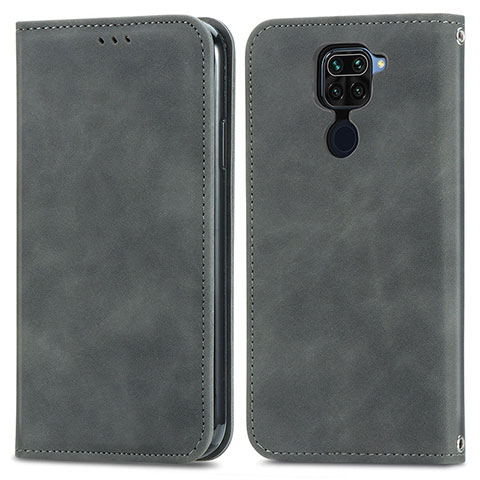 Coque Portefeuille Livre Cuir Etui Clapet S04D pour Xiaomi Redmi 10X 4G Gris