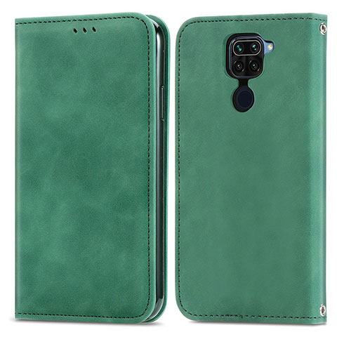 Coque Portefeuille Livre Cuir Etui Clapet S04D pour Xiaomi Redmi 10X 4G Vert