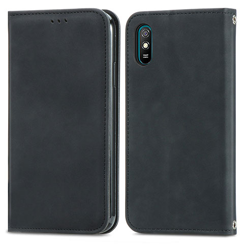 Coque Portefeuille Livre Cuir Etui Clapet S04D pour Xiaomi Redmi 9i Noir