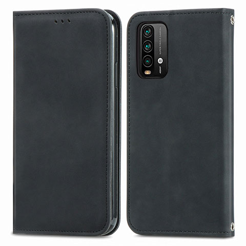 Coque Portefeuille Livre Cuir Etui Clapet S04D pour Xiaomi Redmi 9T 4G Noir