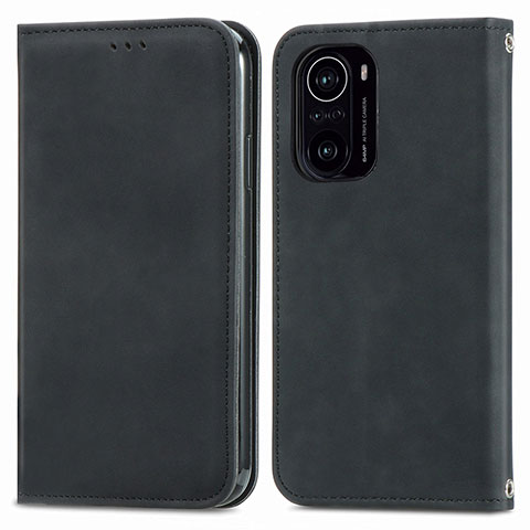 Coque Portefeuille Livre Cuir Etui Clapet S04D pour Xiaomi Redmi K40 5G Noir