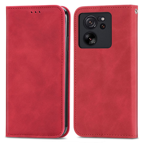 Coque Portefeuille Livre Cuir Etui Clapet S04D pour Xiaomi Redmi K60 Ultra 5G Rouge