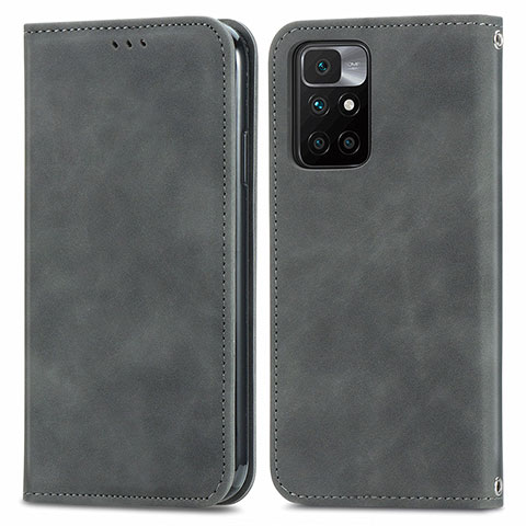 Coque Portefeuille Livre Cuir Etui Clapet S04D pour Xiaomi Redmi Note 11 4G (2021) Gris