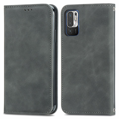 Coque Portefeuille Livre Cuir Etui Clapet S04D pour Xiaomi Redmi Note 11 SE 5G Gris