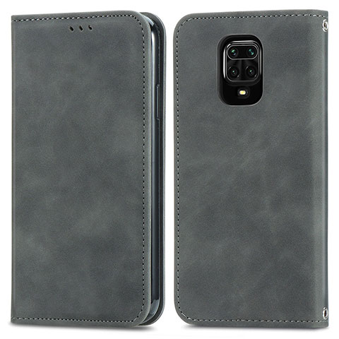 Coque Portefeuille Livre Cuir Etui Clapet S04D pour Xiaomi Redmi Note 9 Pro Max Gris