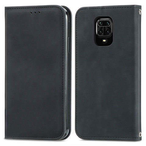 Coque Portefeuille Livre Cuir Etui Clapet S04D pour Xiaomi Redmi Note 9 Pro Max Noir