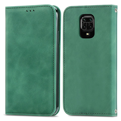 Coque Portefeuille Livre Cuir Etui Clapet S04D pour Xiaomi Redmi Note 9 Pro Max Vert