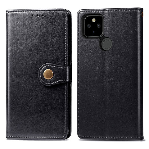 Coque Portefeuille Livre Cuir Etui Clapet S05D pour Google Pixel 4a 5G Noir