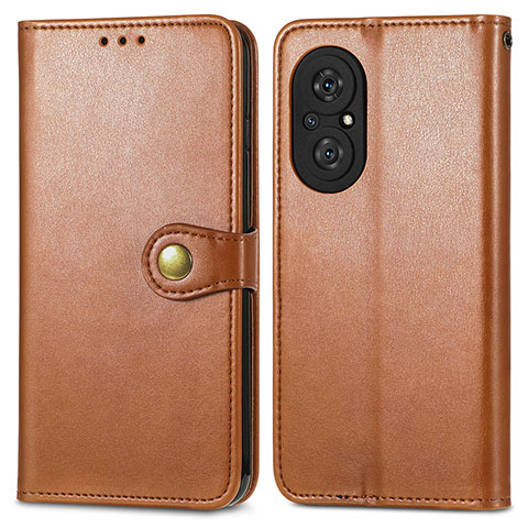 Coque Portefeuille Livre Cuir Etui Clapet S05D pour Huawei Honor 50 SE 5G Marron