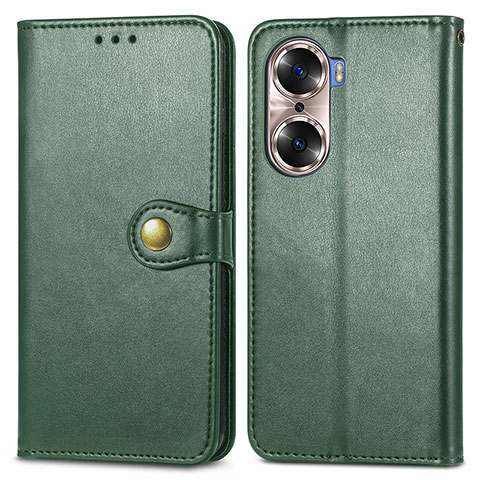 Coque Portefeuille Livre Cuir Etui Clapet S05D pour Huawei Honor 60 Pro 5G Vert