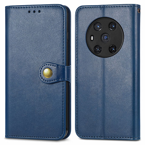 Coque Portefeuille Livre Cuir Etui Clapet S05D pour Huawei Honor Magic3 5G Bleu