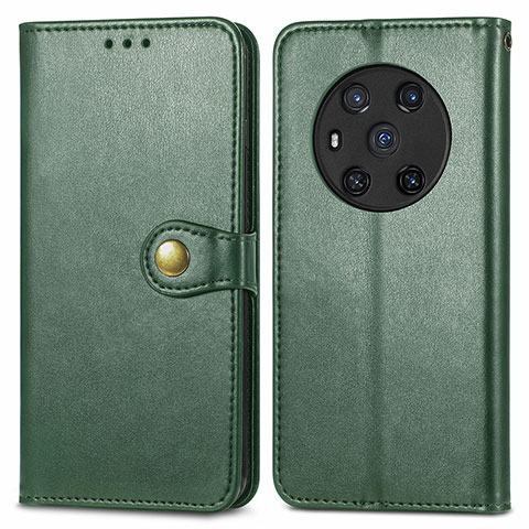 Coque Portefeuille Livre Cuir Etui Clapet S05D pour Huawei Honor Magic3 5G Vert