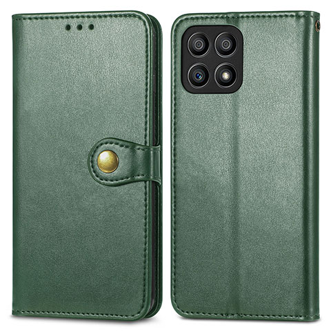 Coque Portefeuille Livre Cuir Etui Clapet S05D pour Huawei Honor X30i Vert