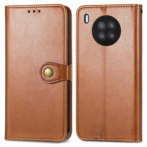 Coque Portefeuille Livre Cuir Etui Clapet S05D pour Huawei Nova 8i Marron