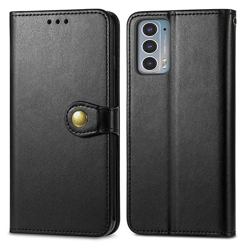 Coque Portefeuille Livre Cuir Etui Clapet S05D pour Motorola Moto Edge 20 5G Noir