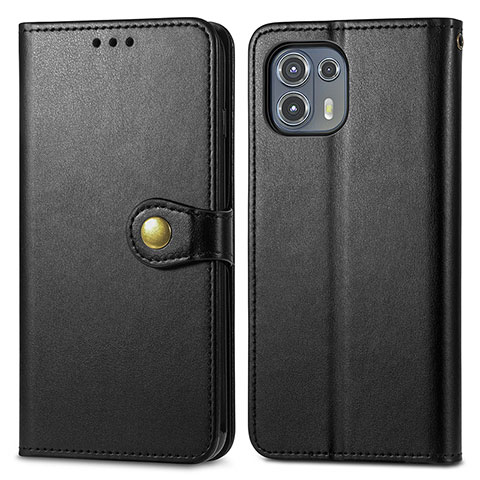 Coque Portefeuille Livre Cuir Etui Clapet S05D pour Motorola Moto Edge 20 Lite 5G Noir