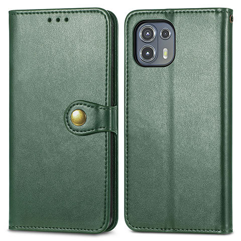 Coque Portefeuille Livre Cuir Etui Clapet S05D pour Motorola Moto Edge 20 Lite 5G Vert