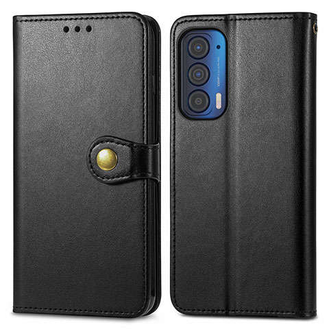 Coque Portefeuille Livre Cuir Etui Clapet S05D pour Motorola Moto Edge (2021) 5G Noir