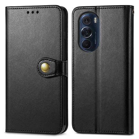 Coque Portefeuille Livre Cuir Etui Clapet S05D pour Motorola Moto Edge 30 Pro 5G Noir