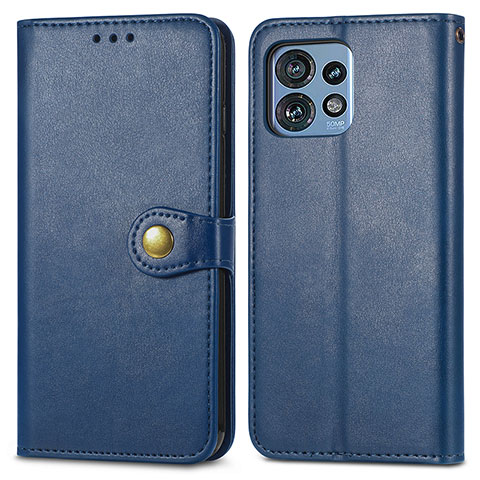 Coque Portefeuille Livre Cuir Etui Clapet S05D pour Motorola Moto Edge 40 Pro 5G Bleu