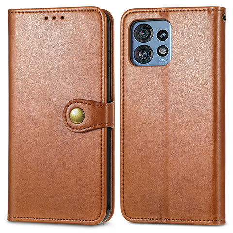 Coque Portefeuille Livre Cuir Etui Clapet S05D pour Motorola Moto Edge Plus (2023) 5G Marron