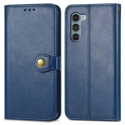 Coque Portefeuille Livre Cuir Etui Clapet S05D pour Motorola Moto Edge S30 5G Bleu