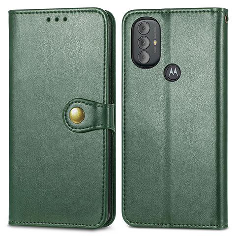 Coque Portefeuille Livre Cuir Etui Clapet S05D pour Motorola Moto G Play Gen 2 Vert