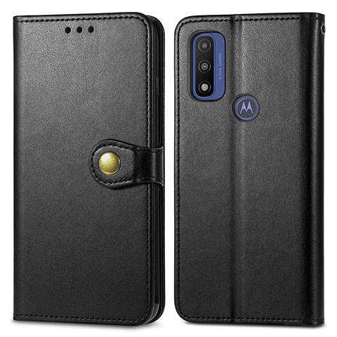 Coque Portefeuille Livre Cuir Etui Clapet S05D pour Motorola Moto G Pure Noir