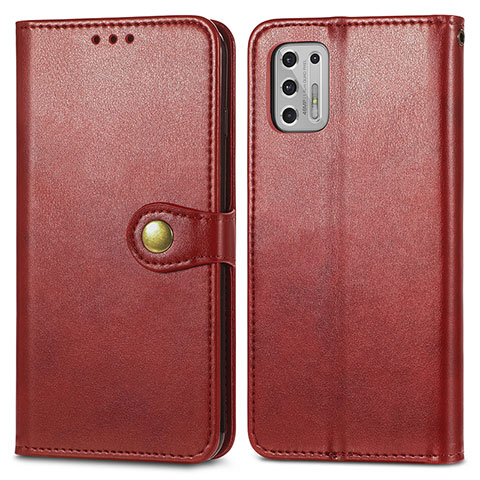 Coque Portefeuille Livre Cuir Etui Clapet S05D pour Motorola Moto G Stylus (2021) Rouge