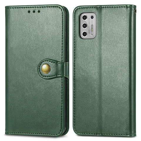 Coque Portefeuille Livre Cuir Etui Clapet S05D pour Motorola Moto G Stylus (2021) Vert