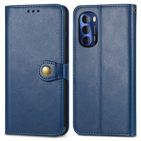 Coque Portefeuille Livre Cuir Etui Clapet S05D pour Motorola Moto G Stylus (2022) 4G Bleu