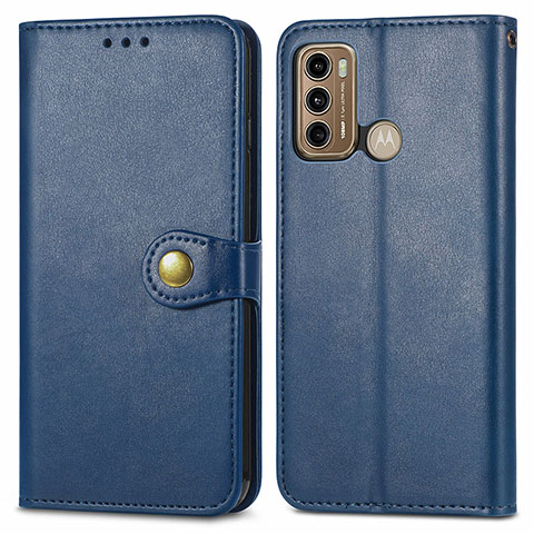 Coque Portefeuille Livre Cuir Etui Clapet S05D pour Motorola Moto G40 Fusion Bleu