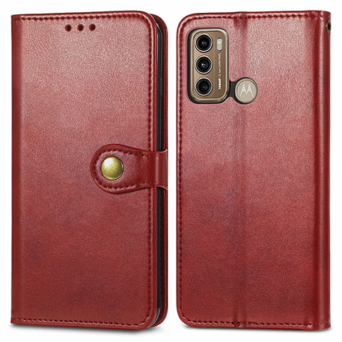 Coque Portefeuille Livre Cuir Etui Clapet S05D pour Motorola Moto G40 Fusion Rouge