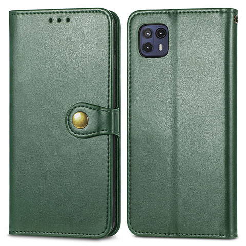 Coque Portefeuille Livre Cuir Etui Clapet S05D pour Motorola Moto G50 5G Vert