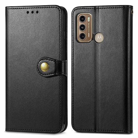 Coque Portefeuille Livre Cuir Etui Clapet S05D pour Motorola Moto G60 Noir