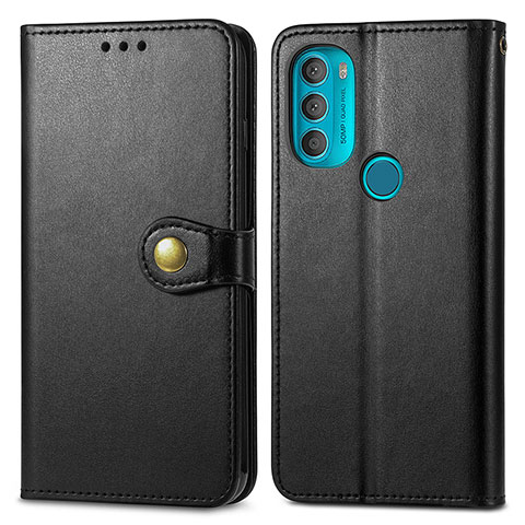 Coque Portefeuille Livre Cuir Etui Clapet S05D pour Motorola Moto G71 5G Noir