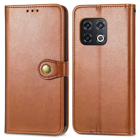 Coque Portefeuille Livre Cuir Etui Clapet S05D pour OnePlus 10 Pro 5G Marron